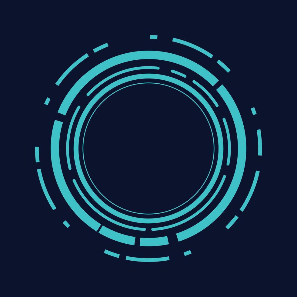 A circular blue background with a circle in the middle vector