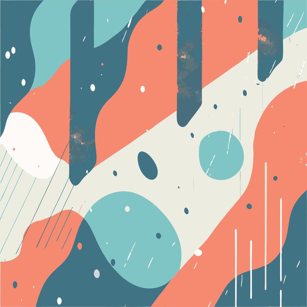 A colorful abstract background with waves and dots vector