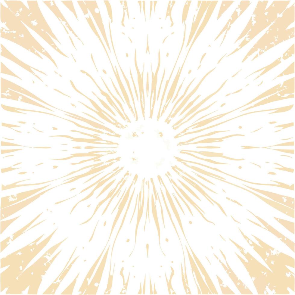 A white and beige background with a sunburst vector