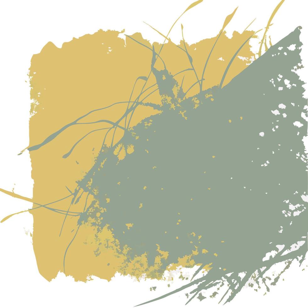A painting of grass and leaves in yellow and green vector
