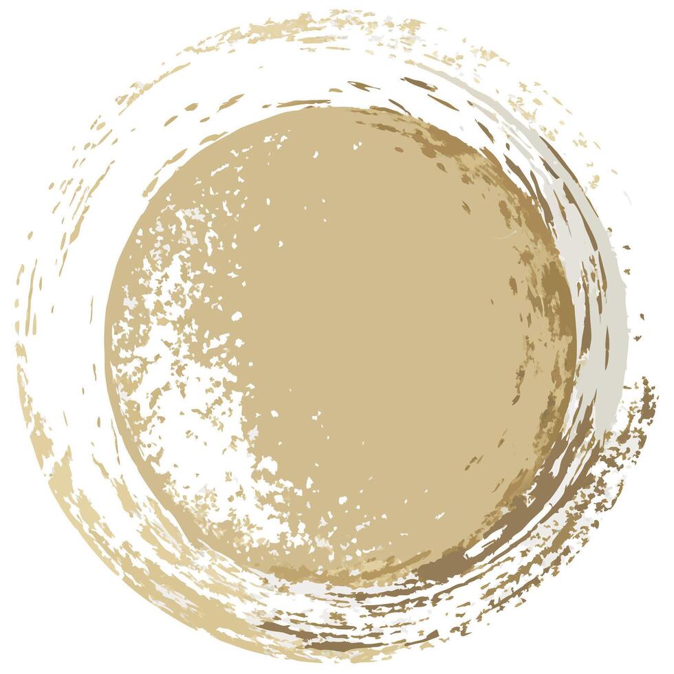 A gold circle with a white background vector