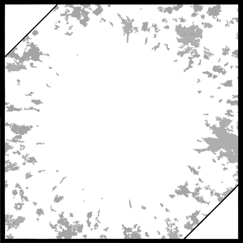 A white square with grunge texture and a black border vector