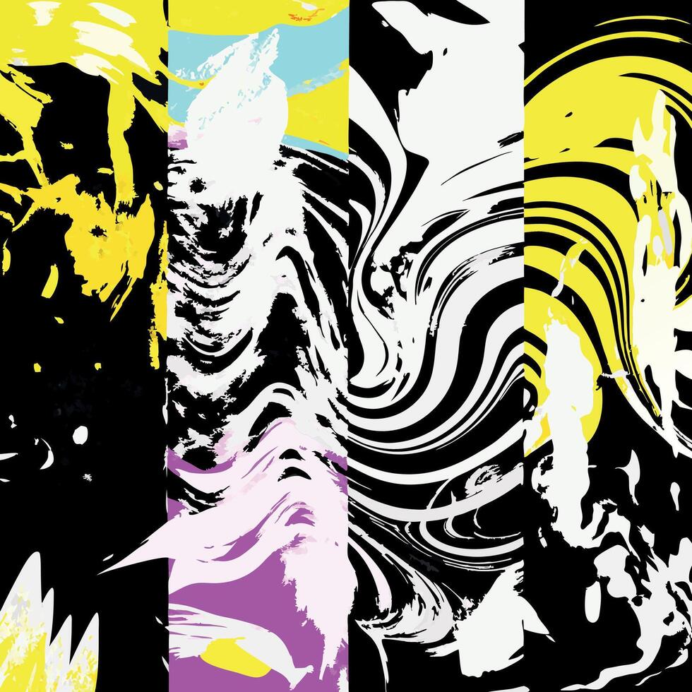 An abstract paintings with different colors vector