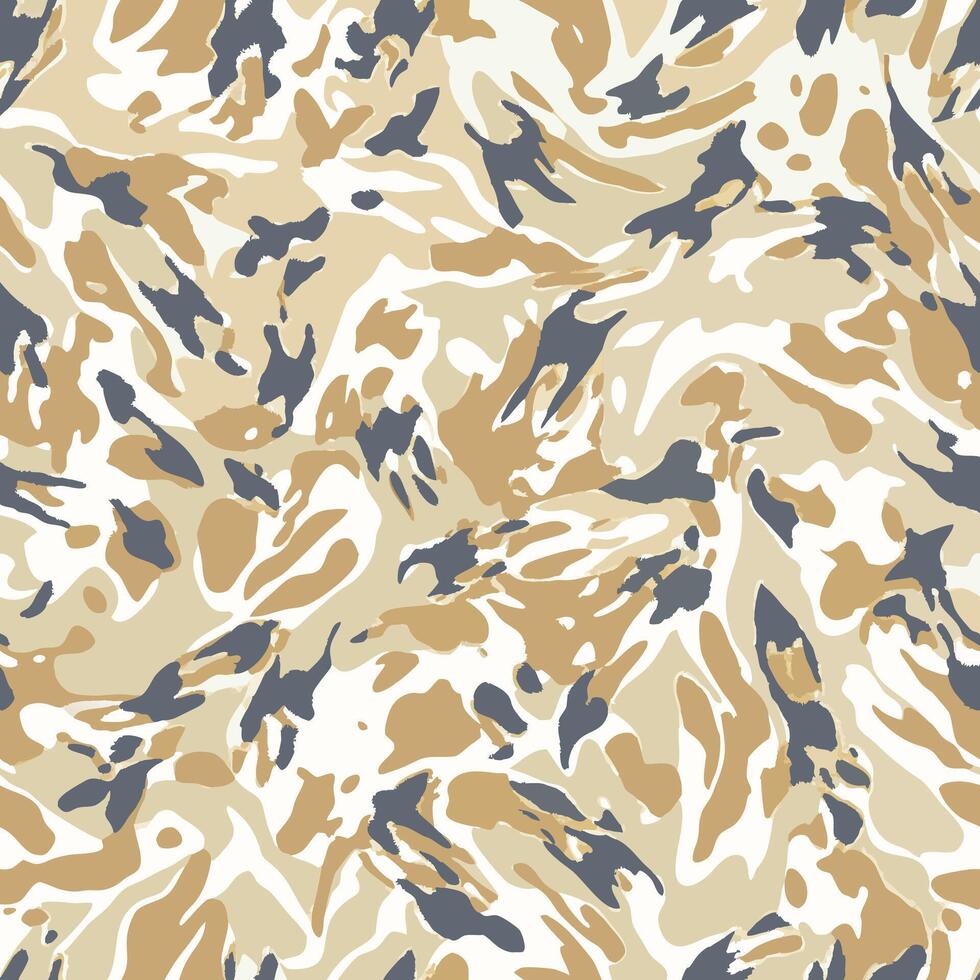 A camouflage pattern in beige, blue and tan vector