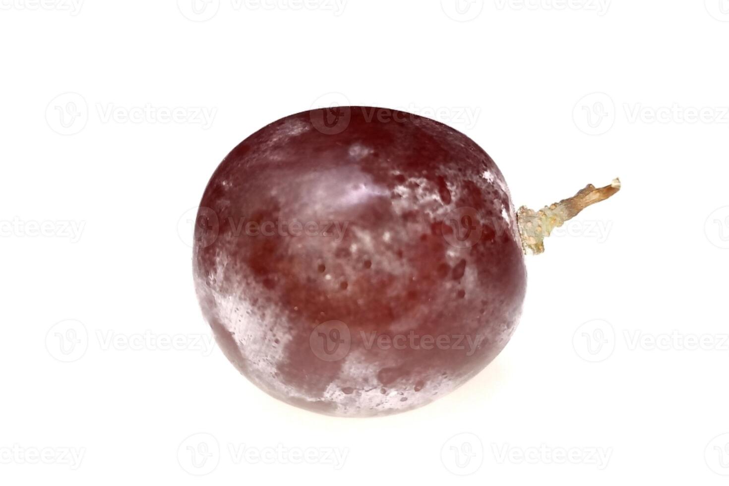 Black grapes isolated on white background photo