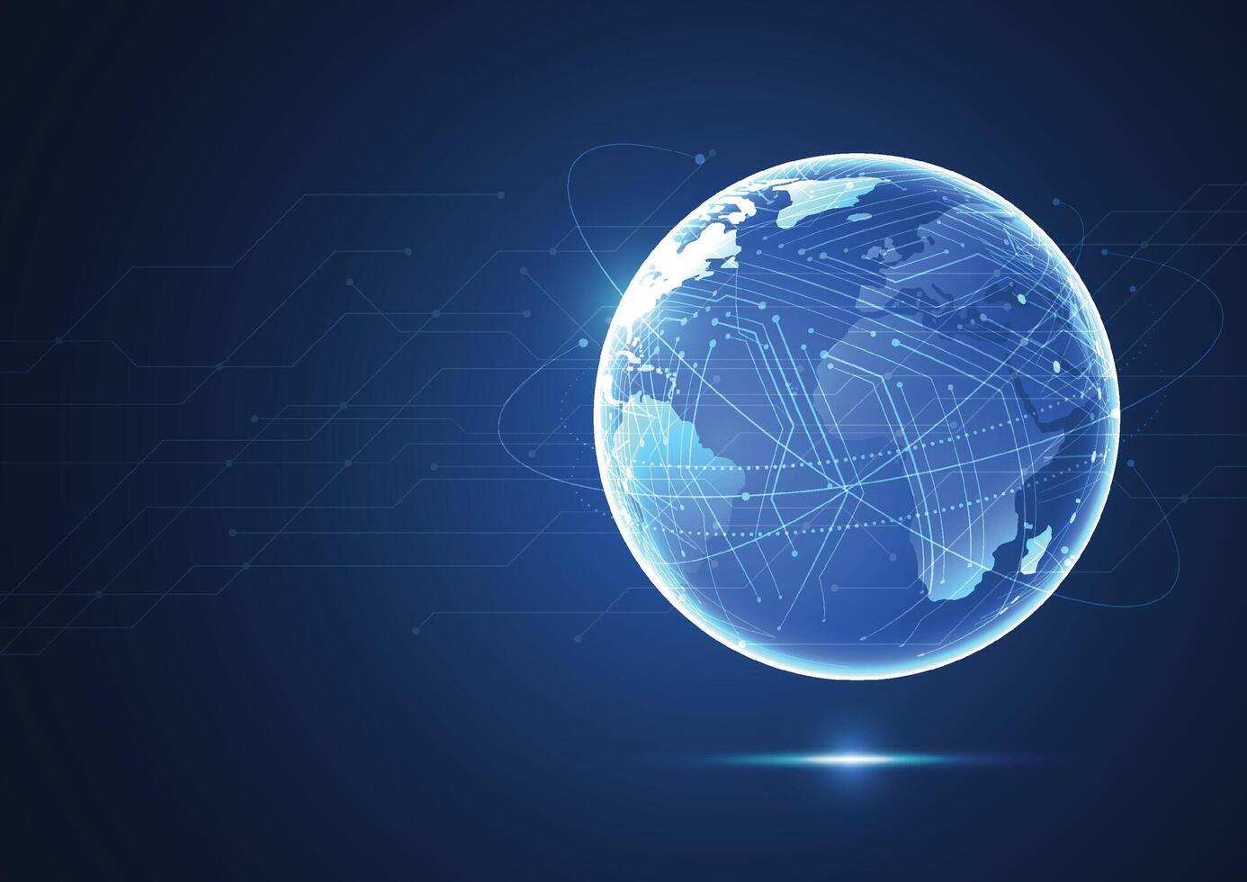 Global network connection. World map point and line composition concept of global business vector