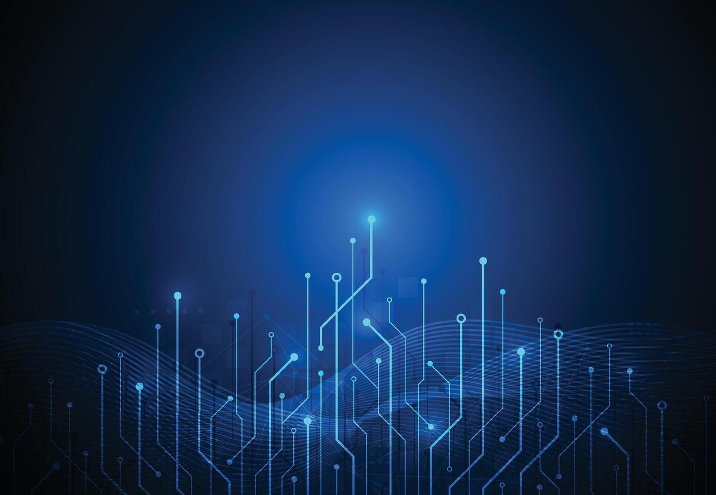 Abstract background with technology circuit board texture. Artificial intelligence electronic board. Communication and engineering concept vector