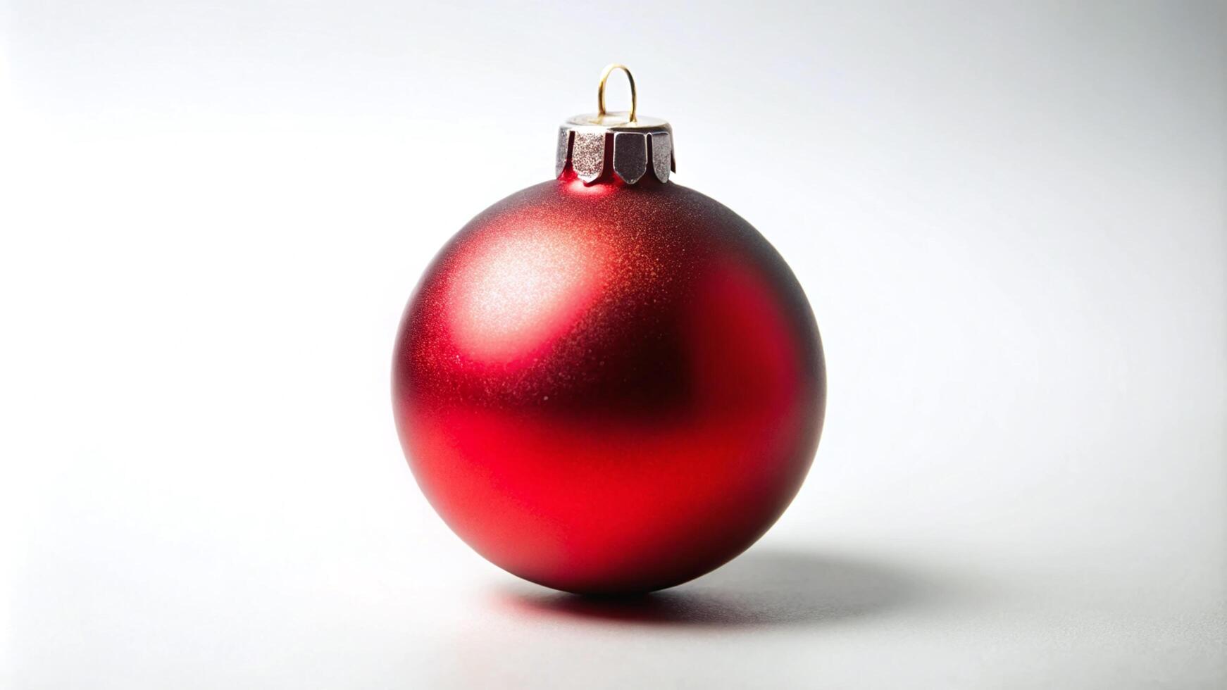 Red Christmas Bauble on a Clean White Backdrop photo
