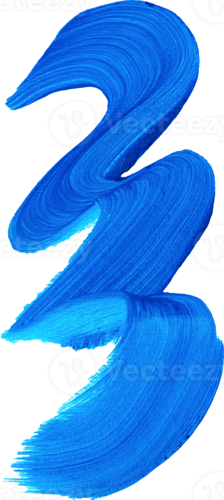 Blue Brush Stroke, hand-drawn watercolor painting illustration png