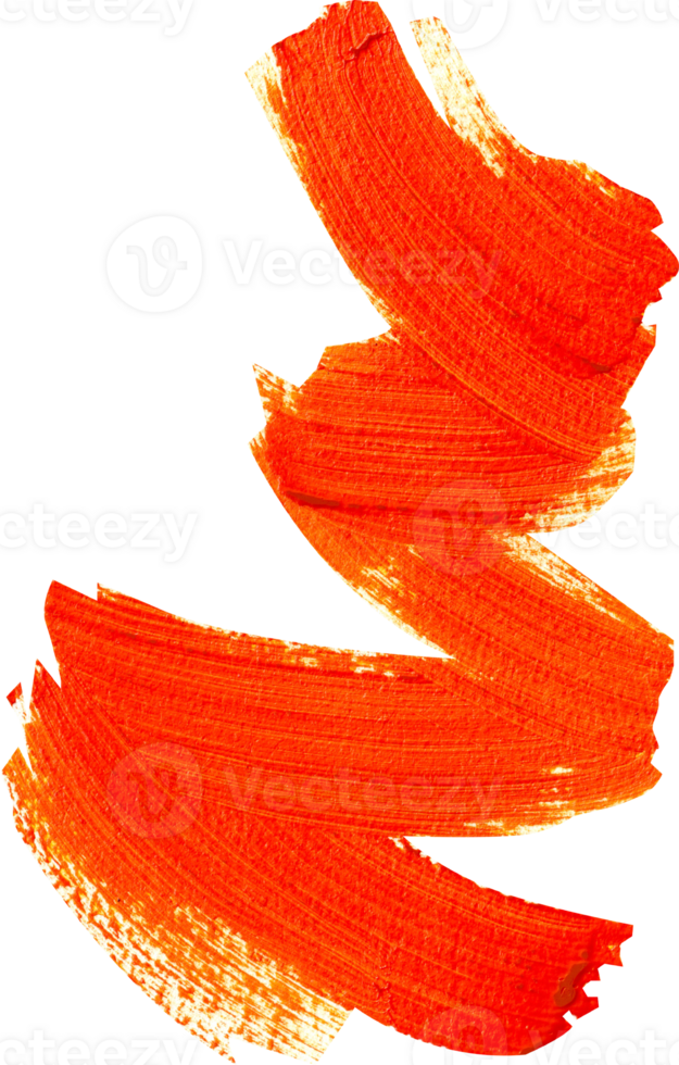 Orange Brush Stroke, hand-drawn watercolor painting illustration png
