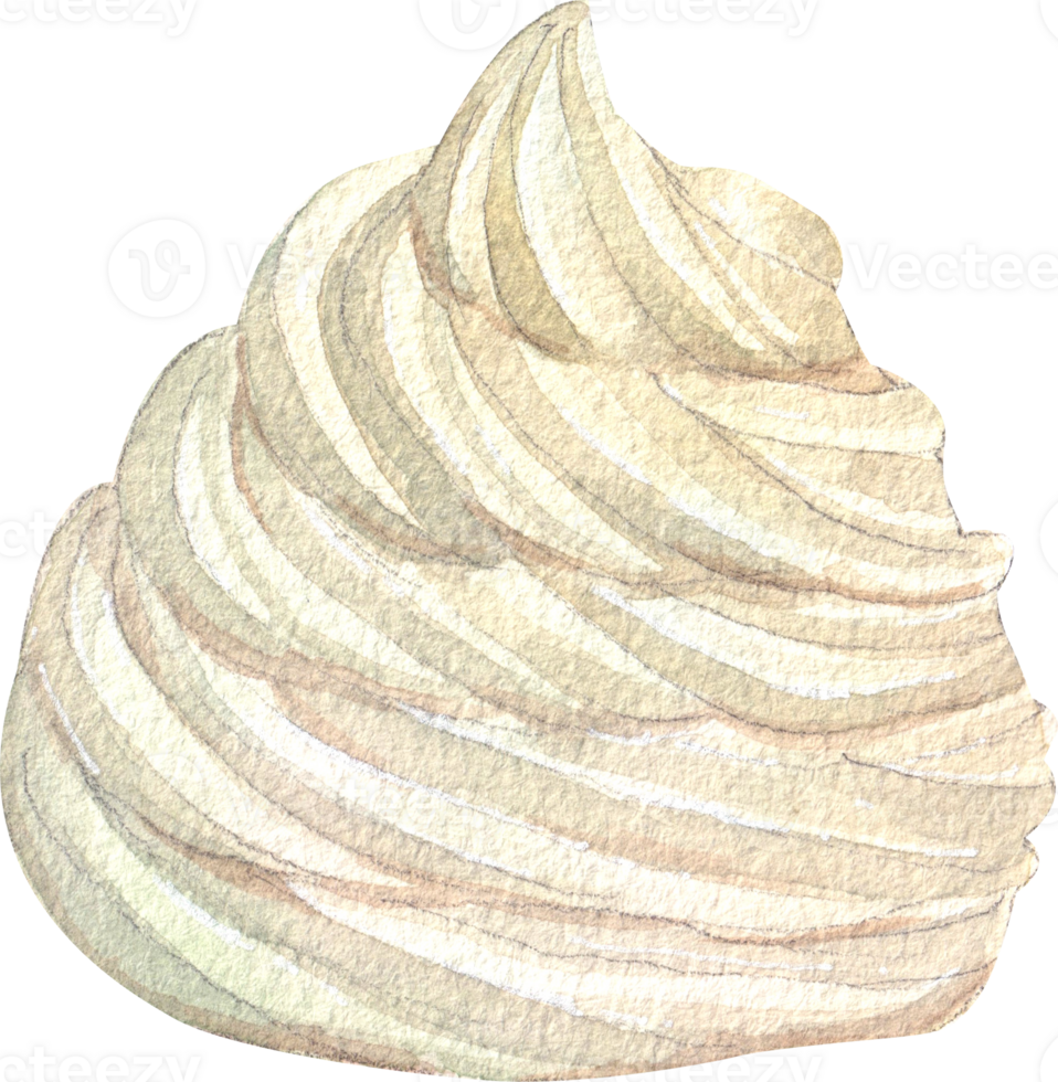 Handdrawn Toast Ice cream dessert watercolor png
