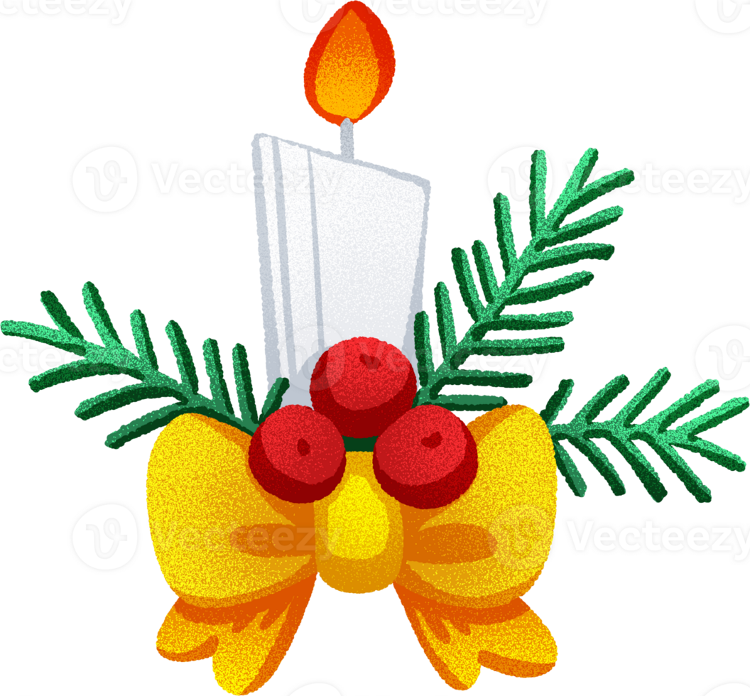 Handdrawn Christmas with Santa Watercolor png