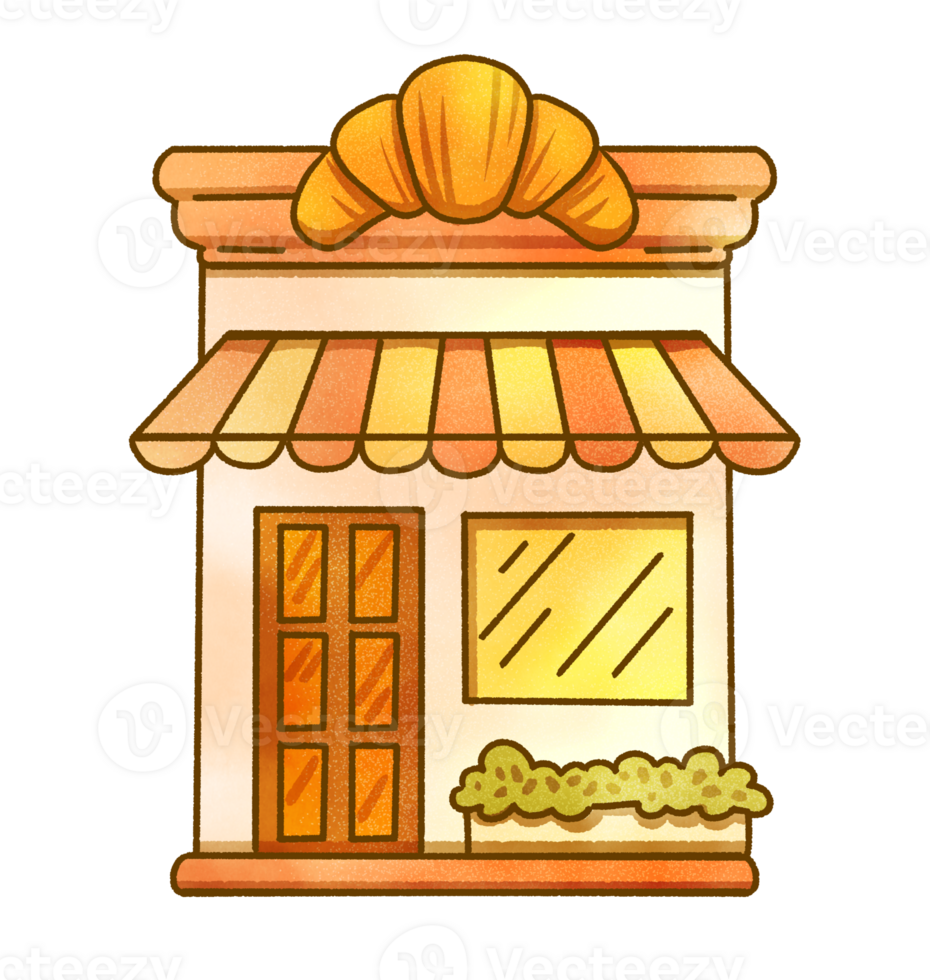 Handdrawn Brown Bear Hug Bakery png