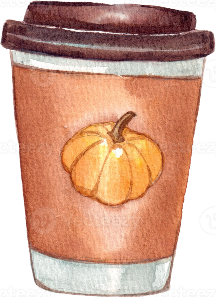 Handdrawn Autumn Treat Harvest watercolor png