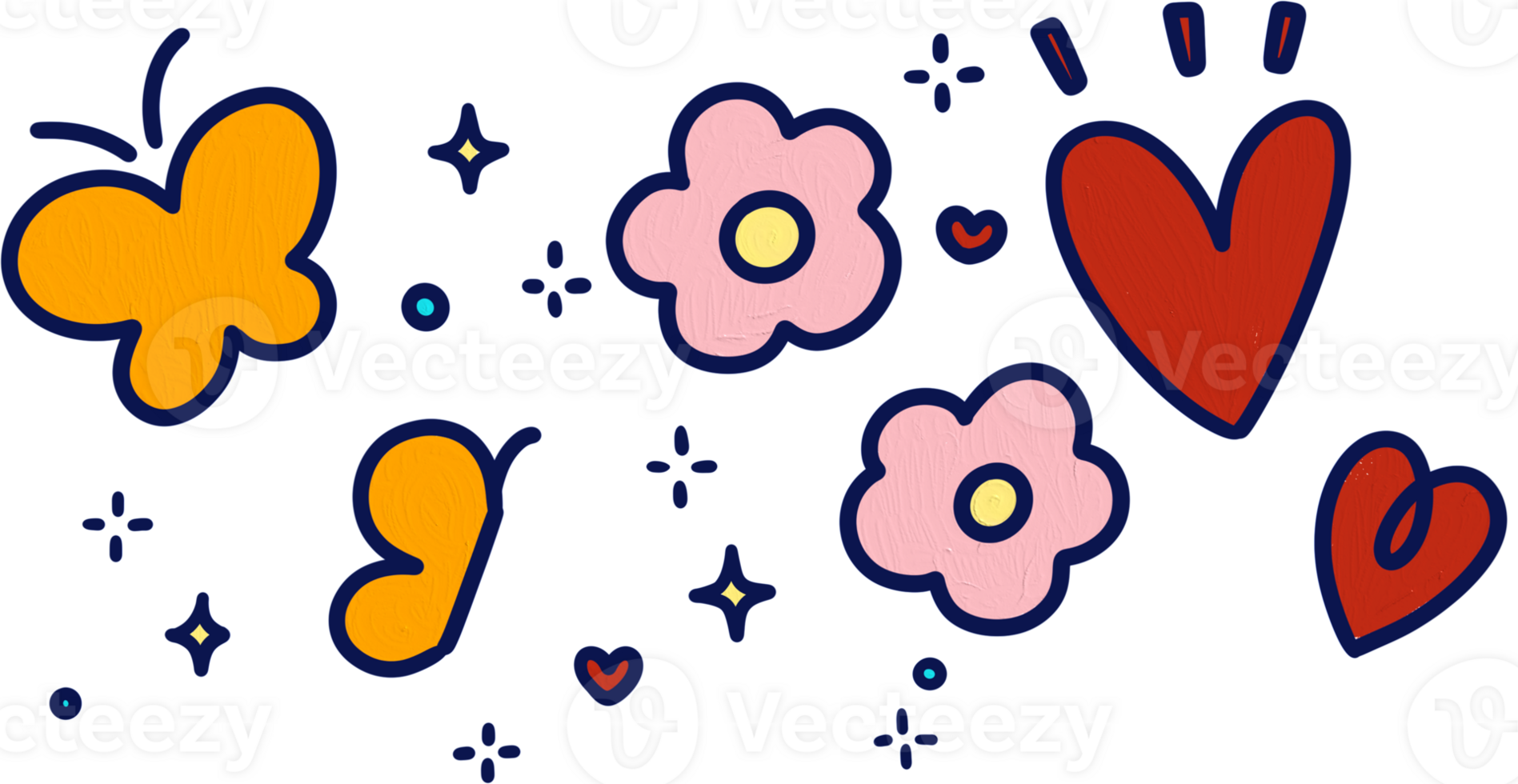 Handdrawn cartoon happy rainy concept png