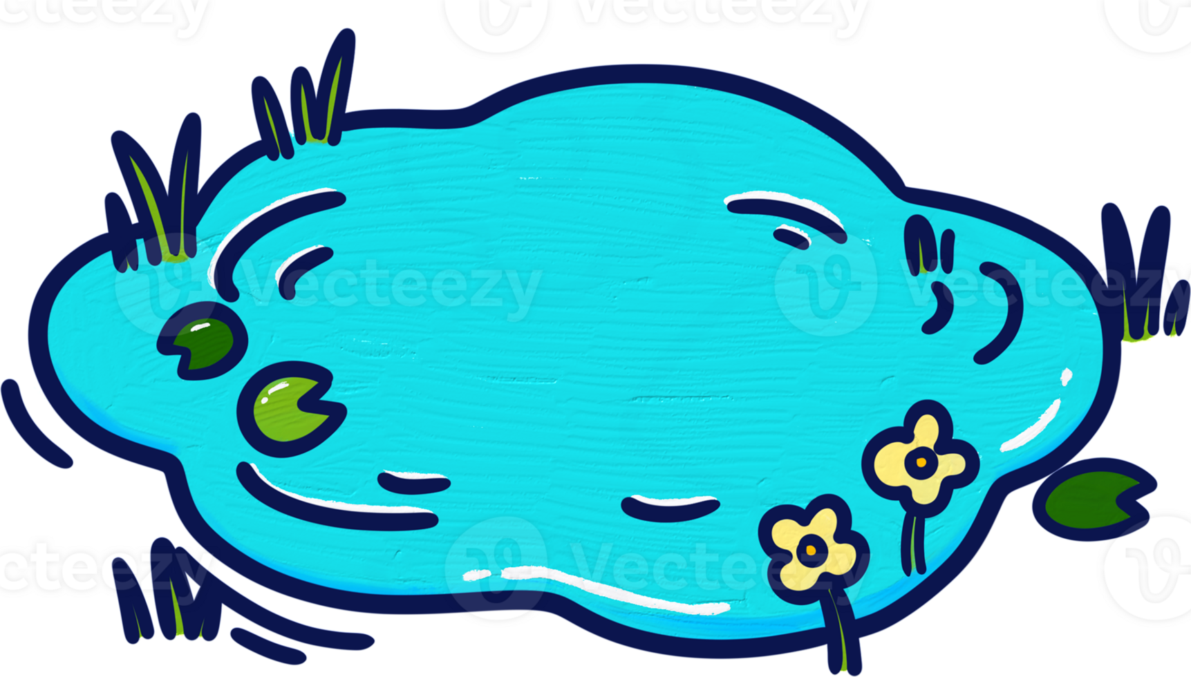 Handdrawn cartoon happy rainy concept png