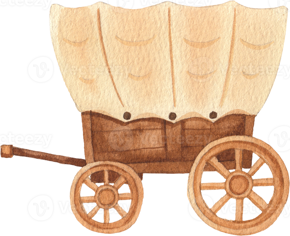 Handdrawn Equipment of cowboy watercolor png