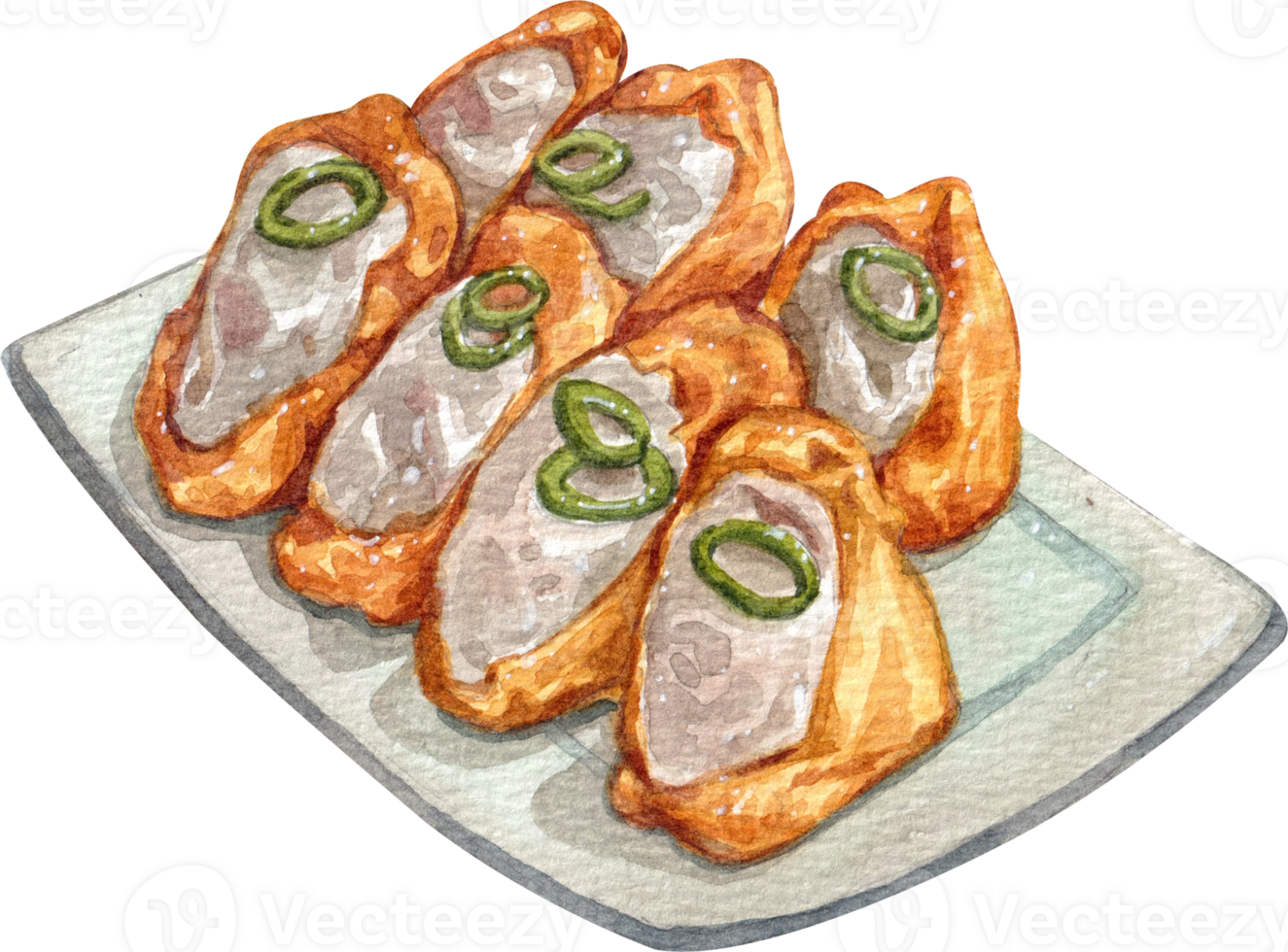 Handdrawn Tofu qwatercolor png