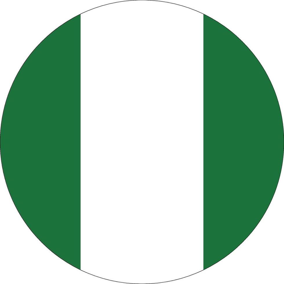 Nigeria circle flag vector