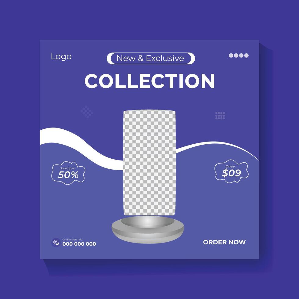 Creative Appliance Product Design Template with Blue color vector