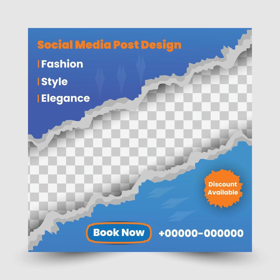 Modern social media design template vector