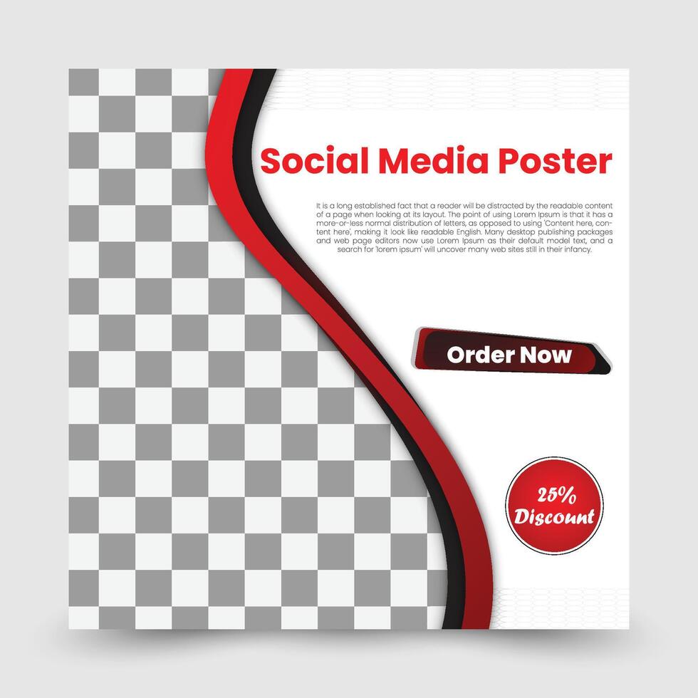 social media poster or social media post design temlpate vector
