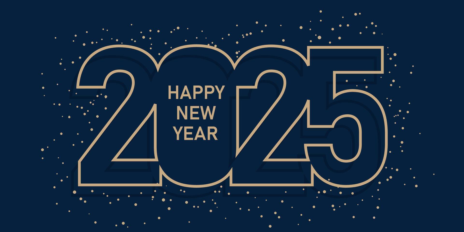 Minimal modern banner for Happy New Year vector