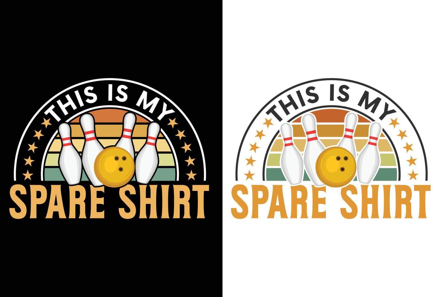 This is my spare shirt Bowling Typography Design vector