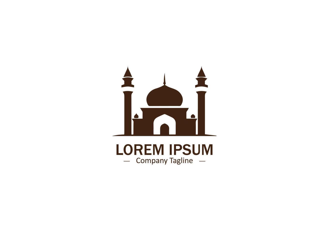 Logo of a majestic mosque, ideal for Islamic organizations or charities icon silhouette design vector