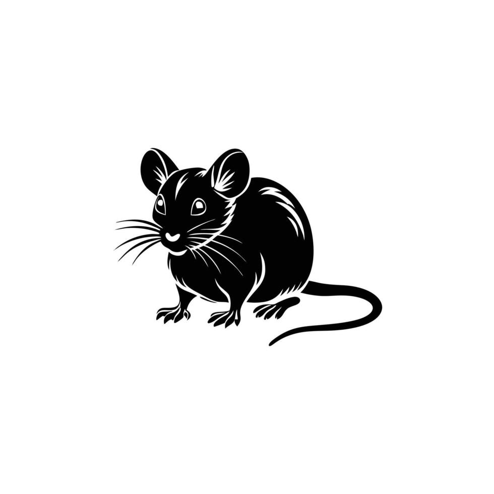 Rat mouse Icon Silhouette Logo Design Symbol vector