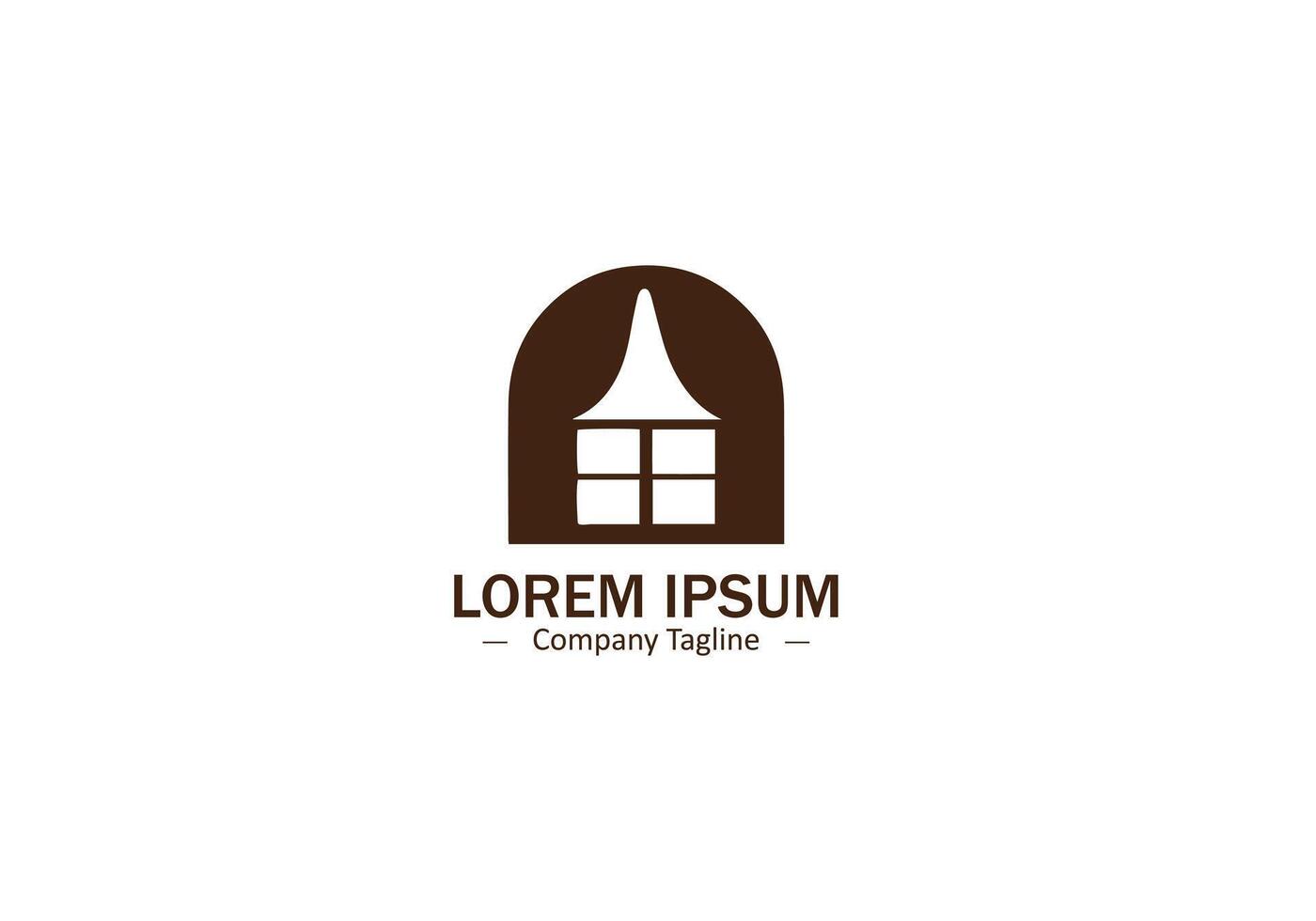 A charming silhouette of a house with a pitched roof and a window, symbolizing warmth logo, comfort icon, and belonging . vector