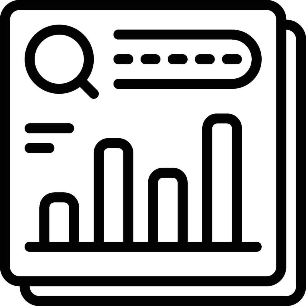 Business Research Icon. Data analytics icon vector
