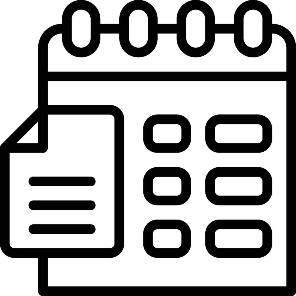 Calendar Icon. schedule plan or planner organizer concept vector