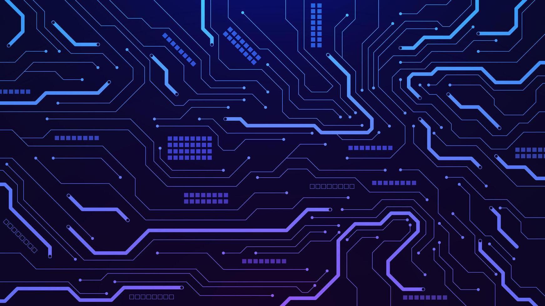 Abstract electronic circuit board for AI technology background. Futuristic computer motherboard vector