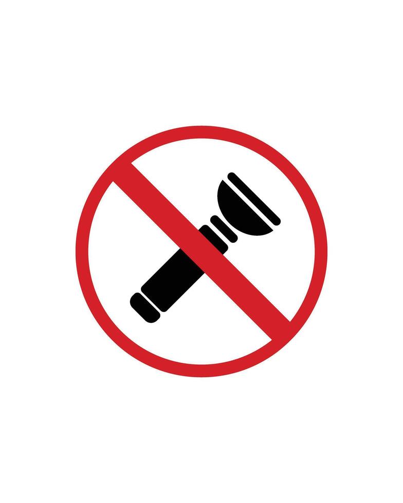 No Flashlight Sign Design for Restricted Areas and Safety Zones vector