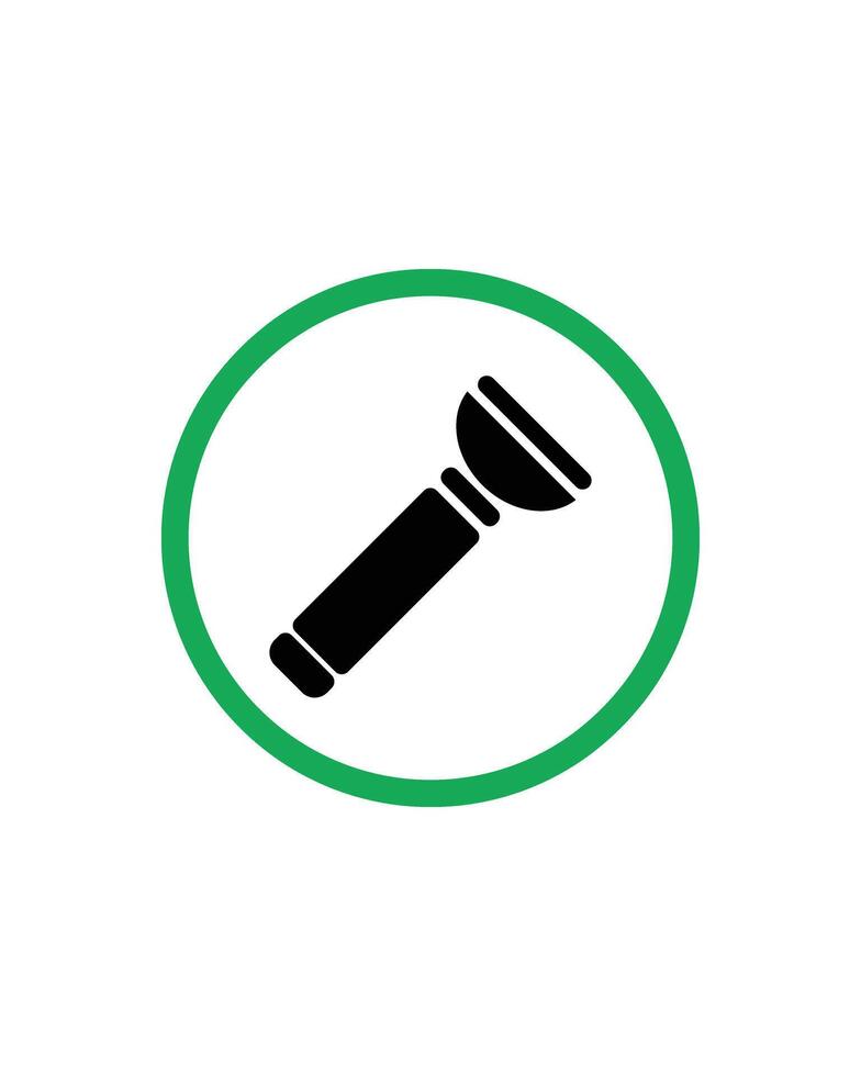 Flashlight Allowed Sign Design for Dark Areas and Safety Zones vector