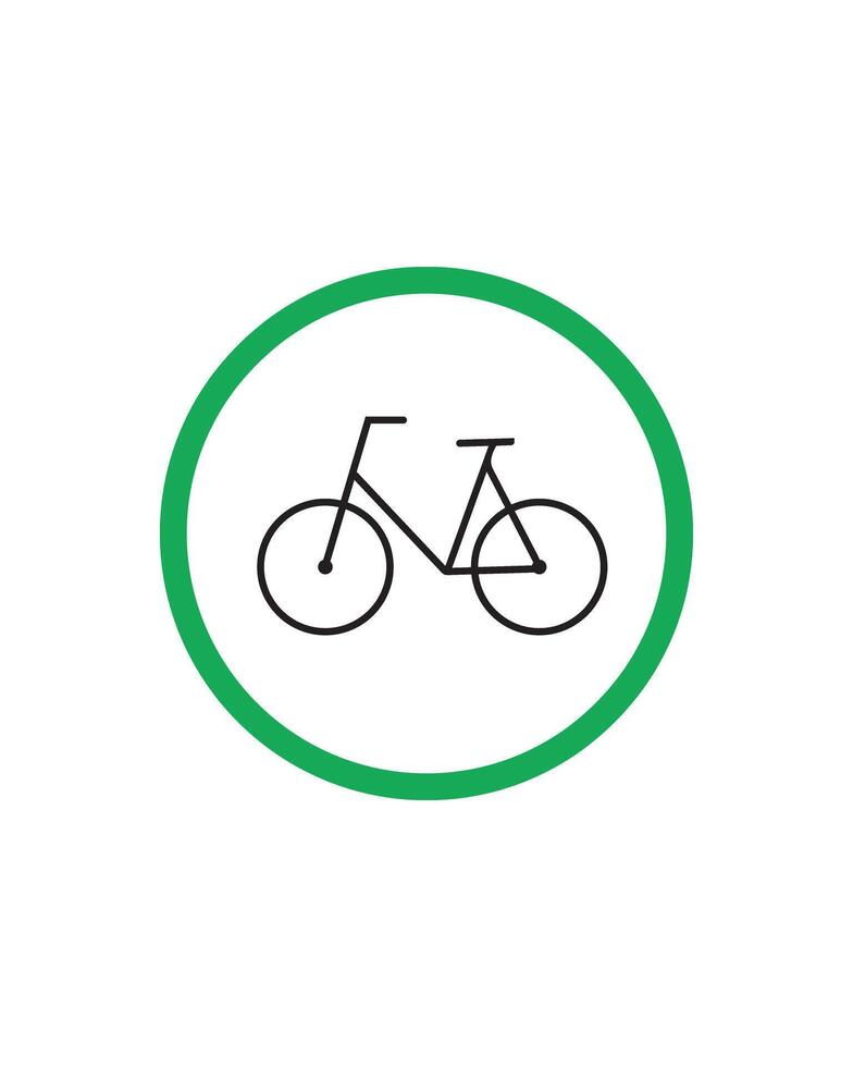 Bicycle Zone Sign Design for Bike Friendly Areas and Cycling Spaces vector