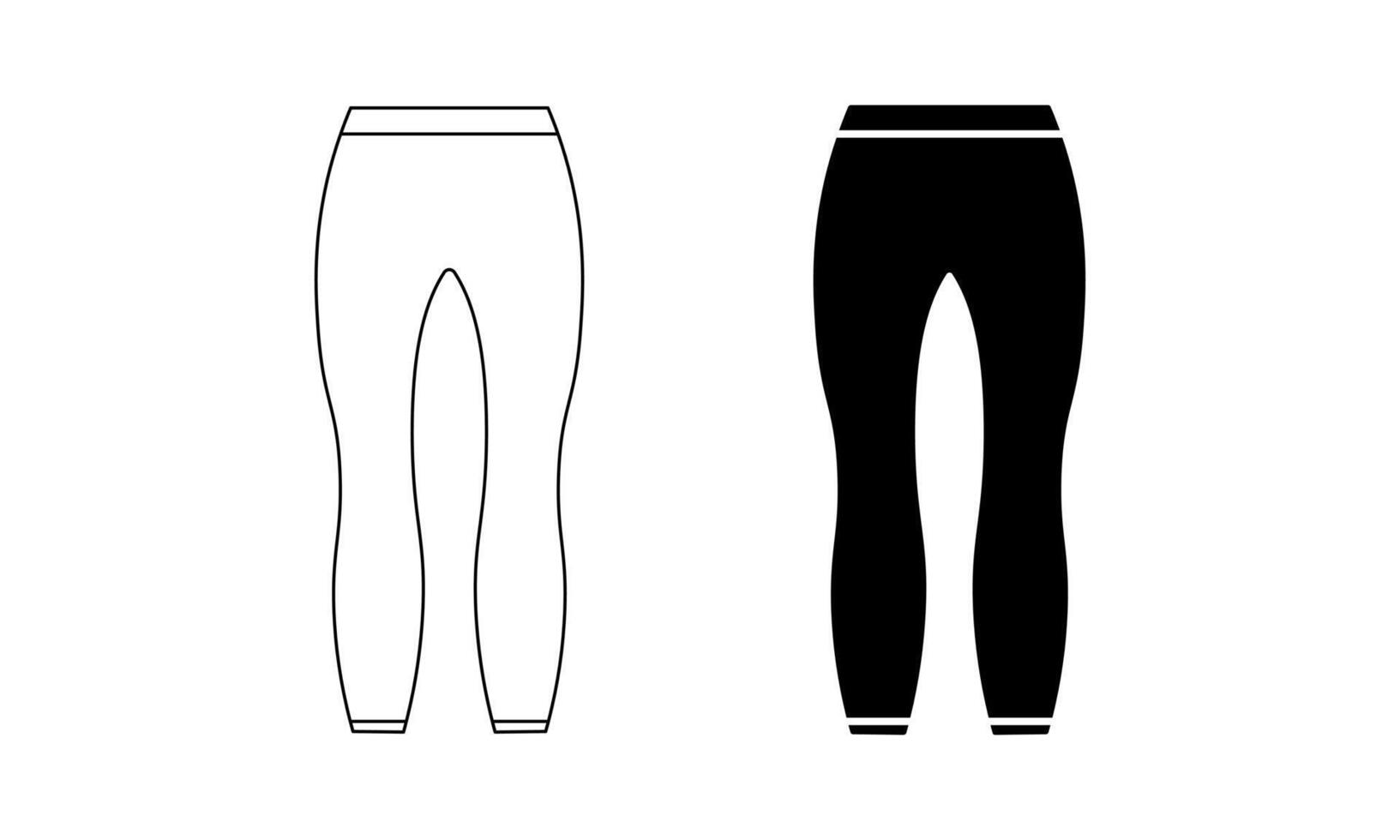 Leggings icon set isolated o white background vector