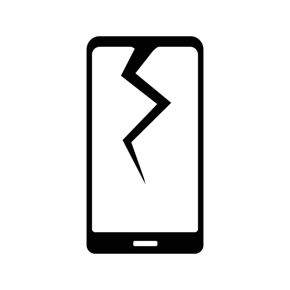 broken smartphone screen icon vector