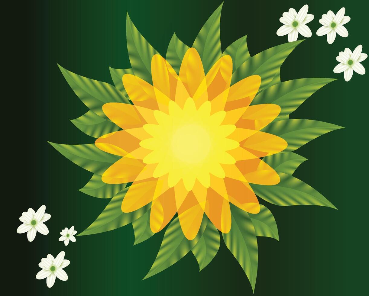 Flower leaf background vector