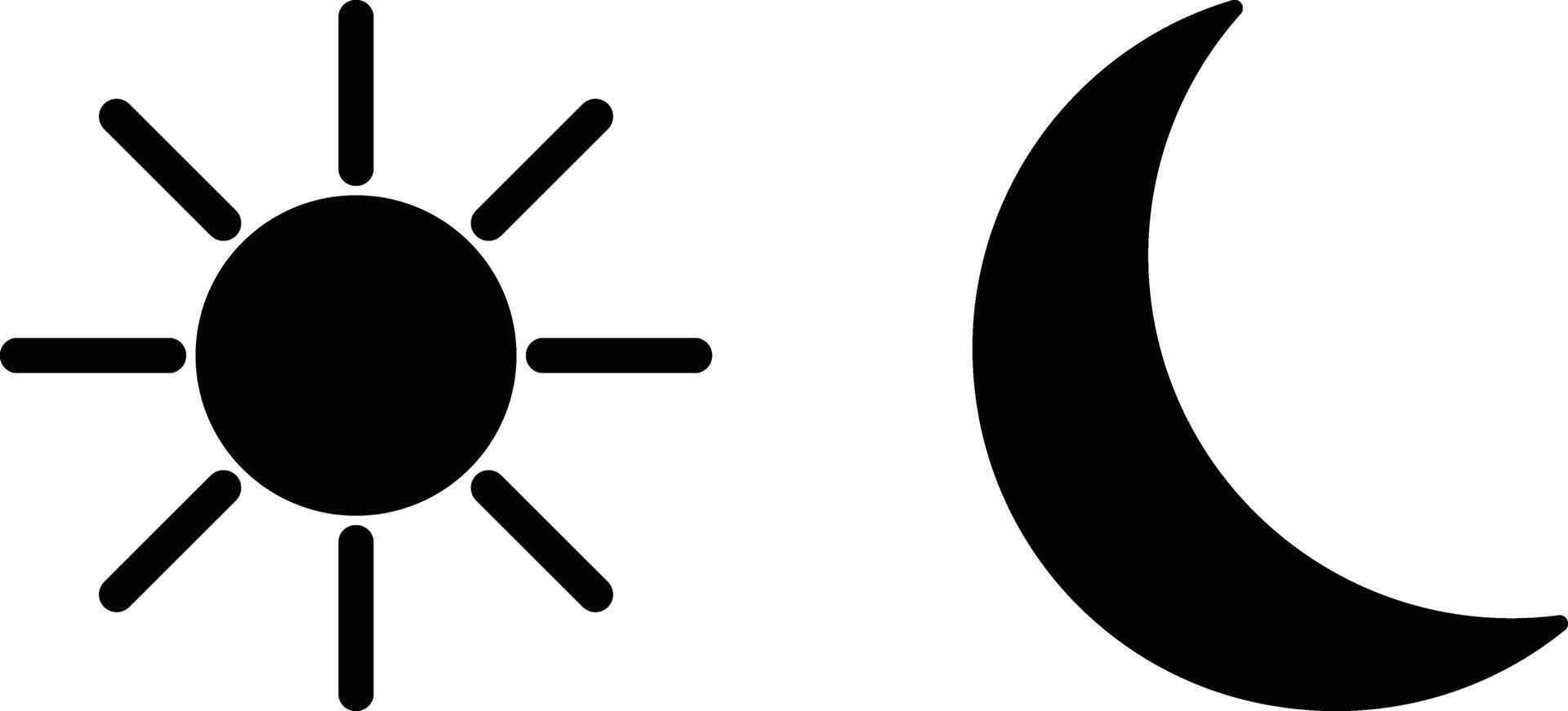Sun and moon icons isolated on white background . Night and day icon set . Sun moon icon vector
