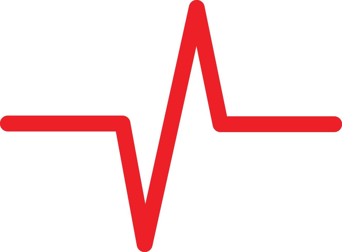 Red heartbeat icon in trendy style isolated on white background . Heartbeat cardiogram icon . illustration vector