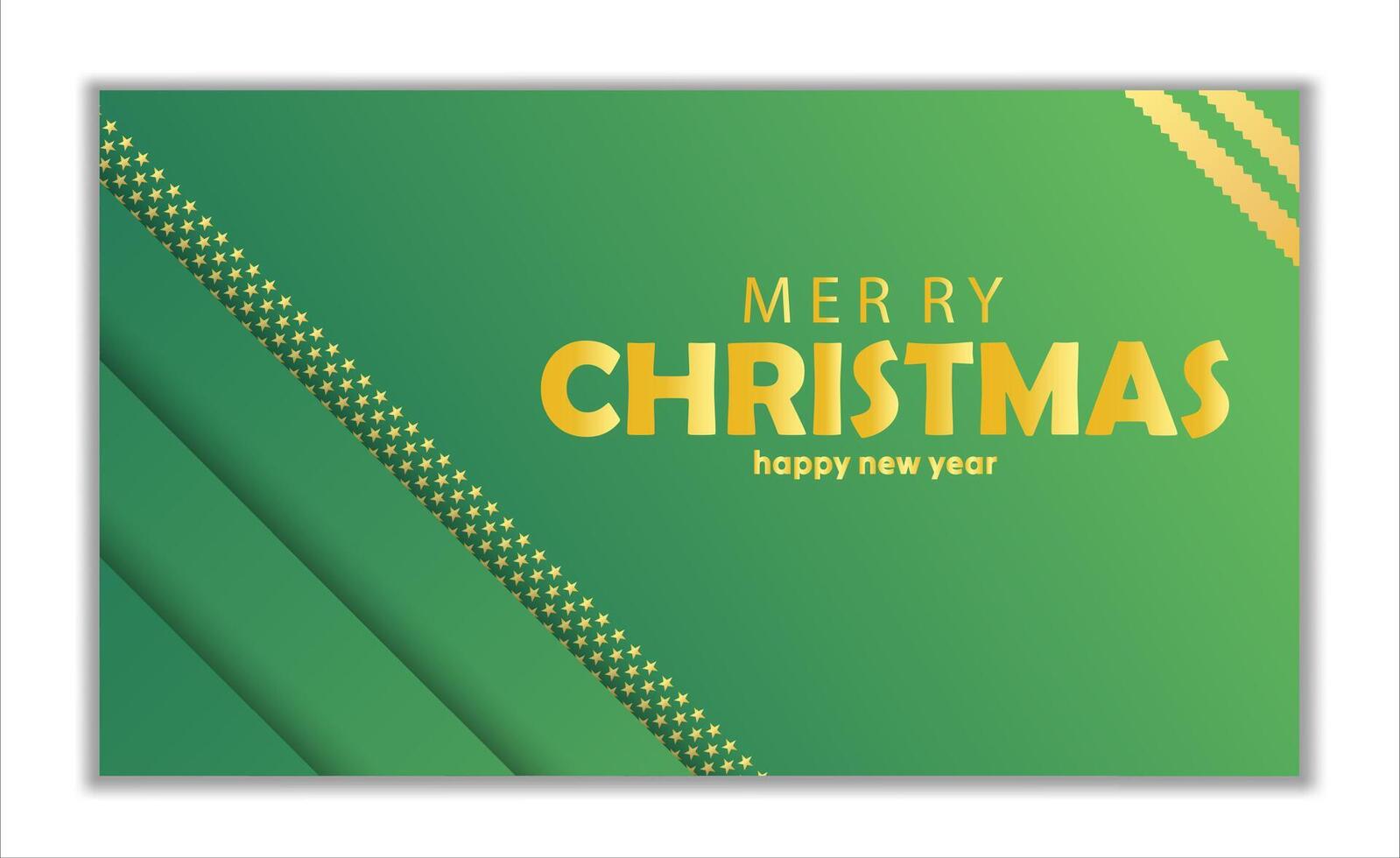 green gradient luxury elegant with gold line landscape collection for christmas editable template for greetings card vector