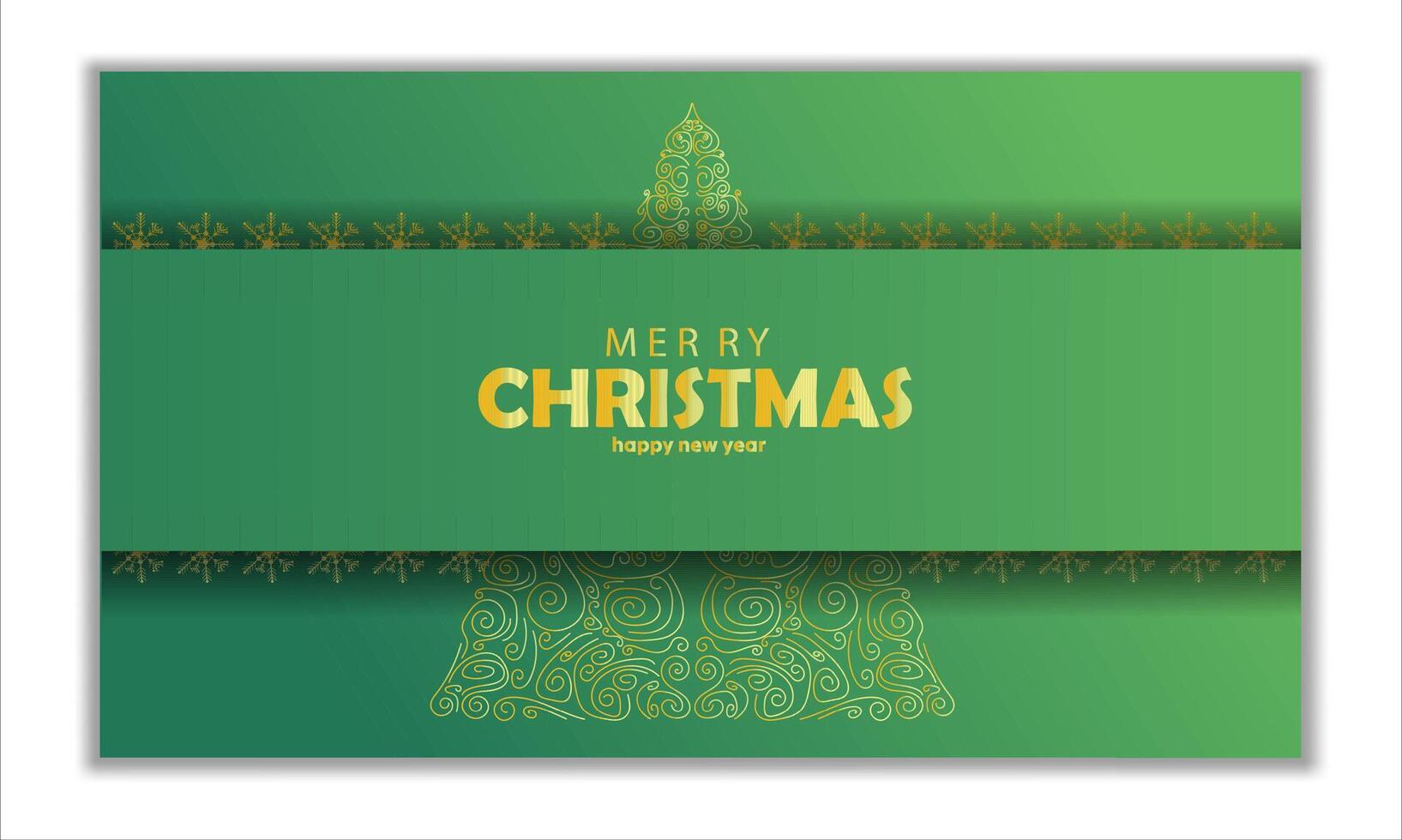 green gradient luxury elegant with gold tree landscape collection for christmas editable template for greetings card vector