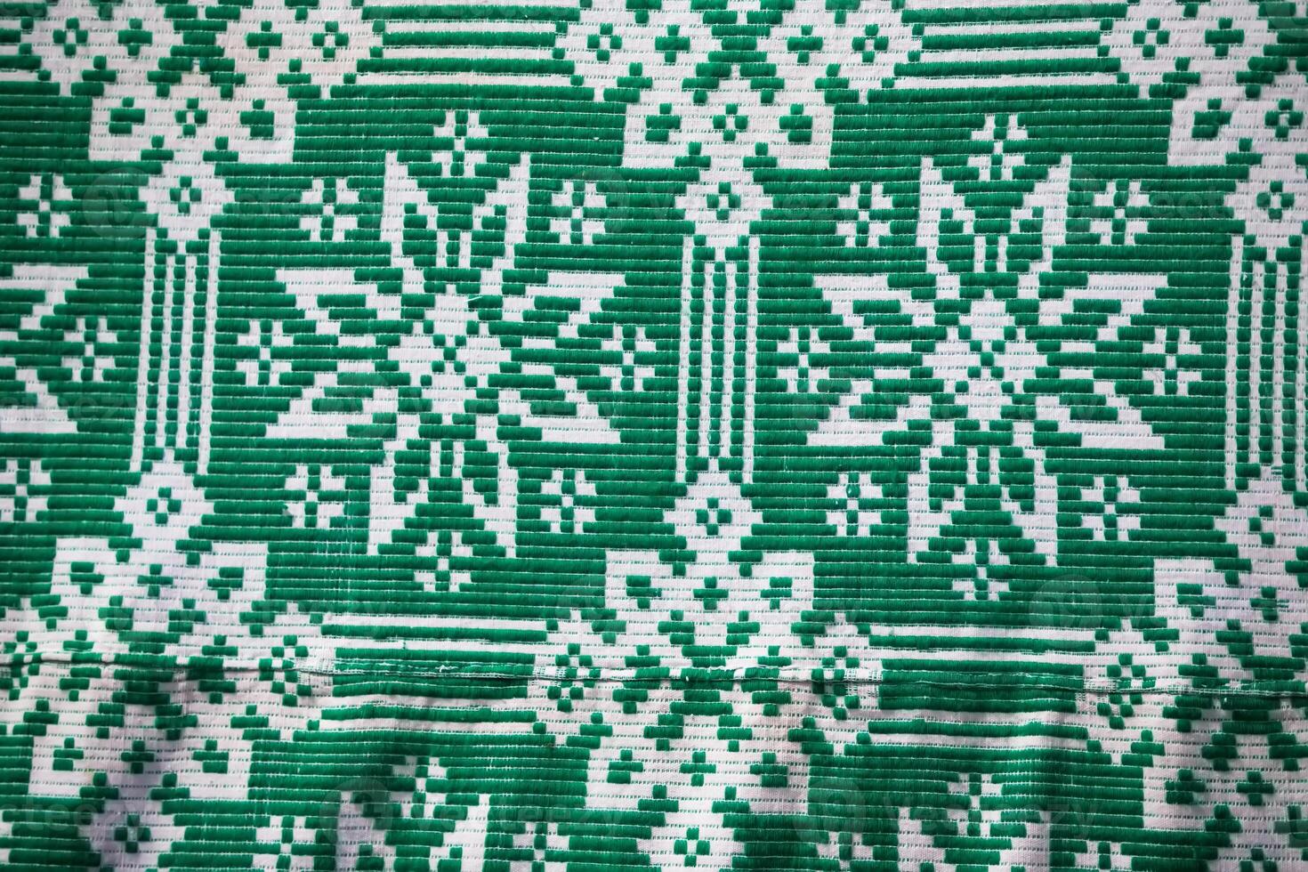 Slavic embroidered towels with ethnic patterns. National Belarusian or Ukrainian pattern on fabric. photo