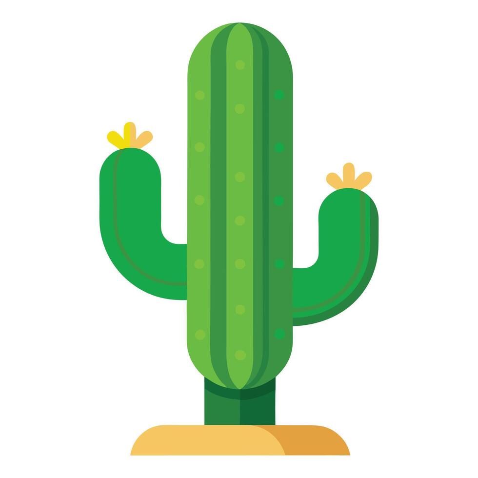 Cactus on White Background vector
