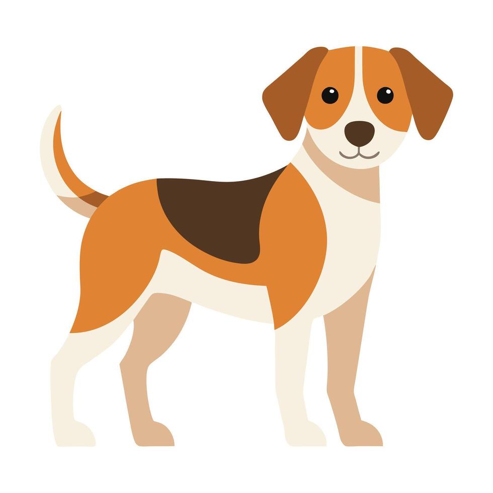 Cute Dog llustration on White Background vector