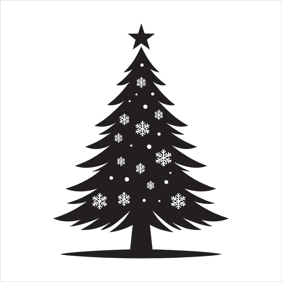Minimalist Christmas Silhouette with Bells on White Background vector