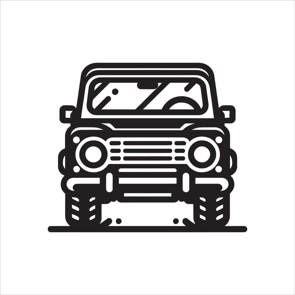 Sleek Car Silhouette in Motion on White Background vector