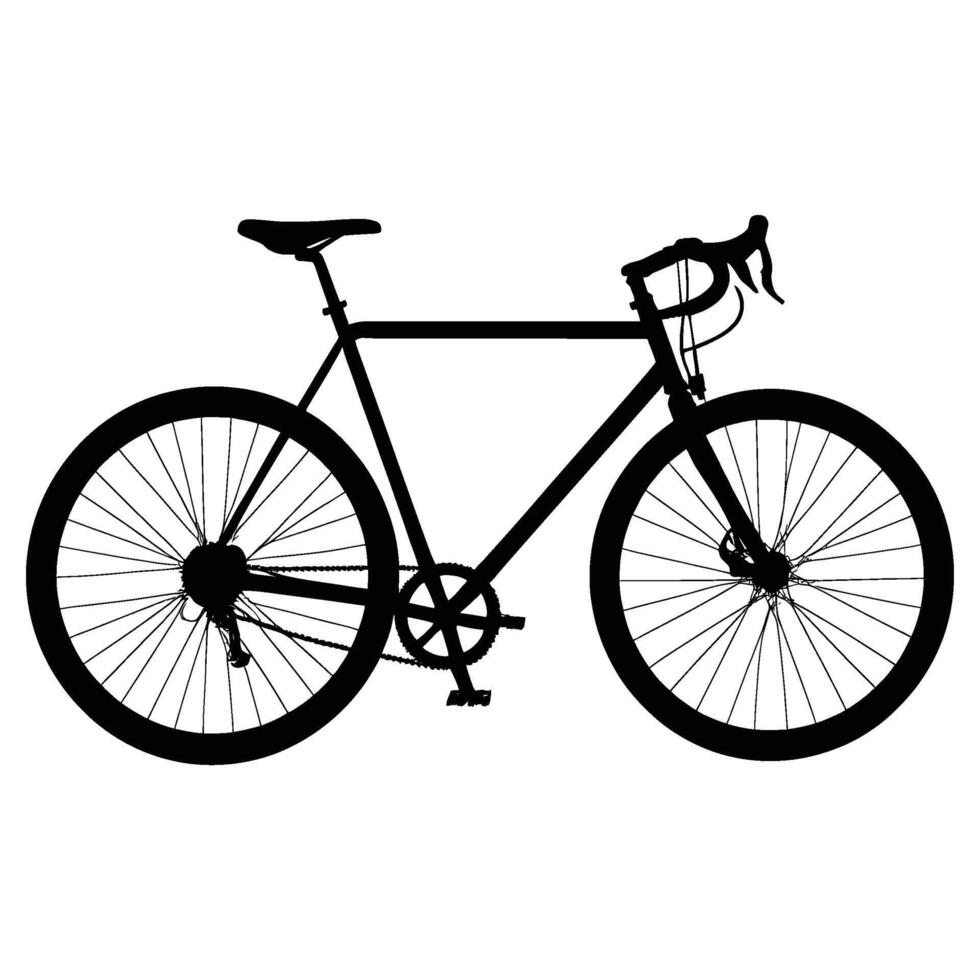 Bicycle Silhouette on White Background vector